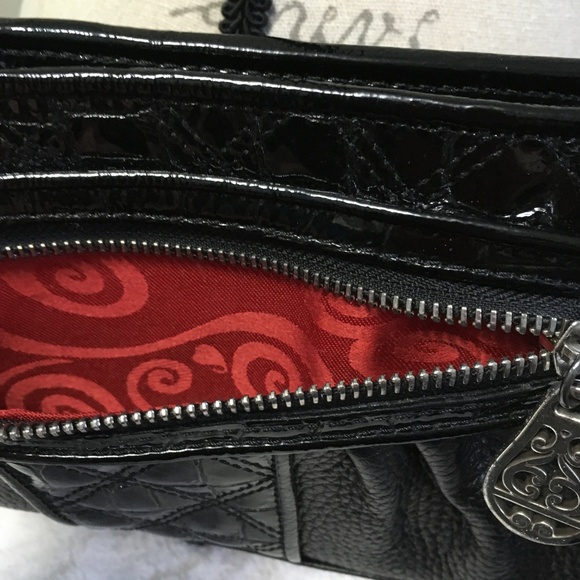 Brighton Leather Clutch Crossbody Bag Black D7685669 - Picture 10 of 11